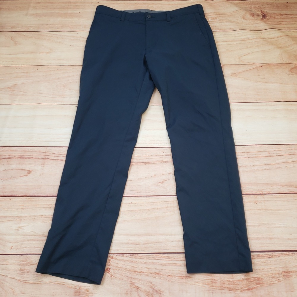 Ben Hogan Golf Pants Mens 32x30 Navy Blue Performance WT5383 Stretch Flat Front